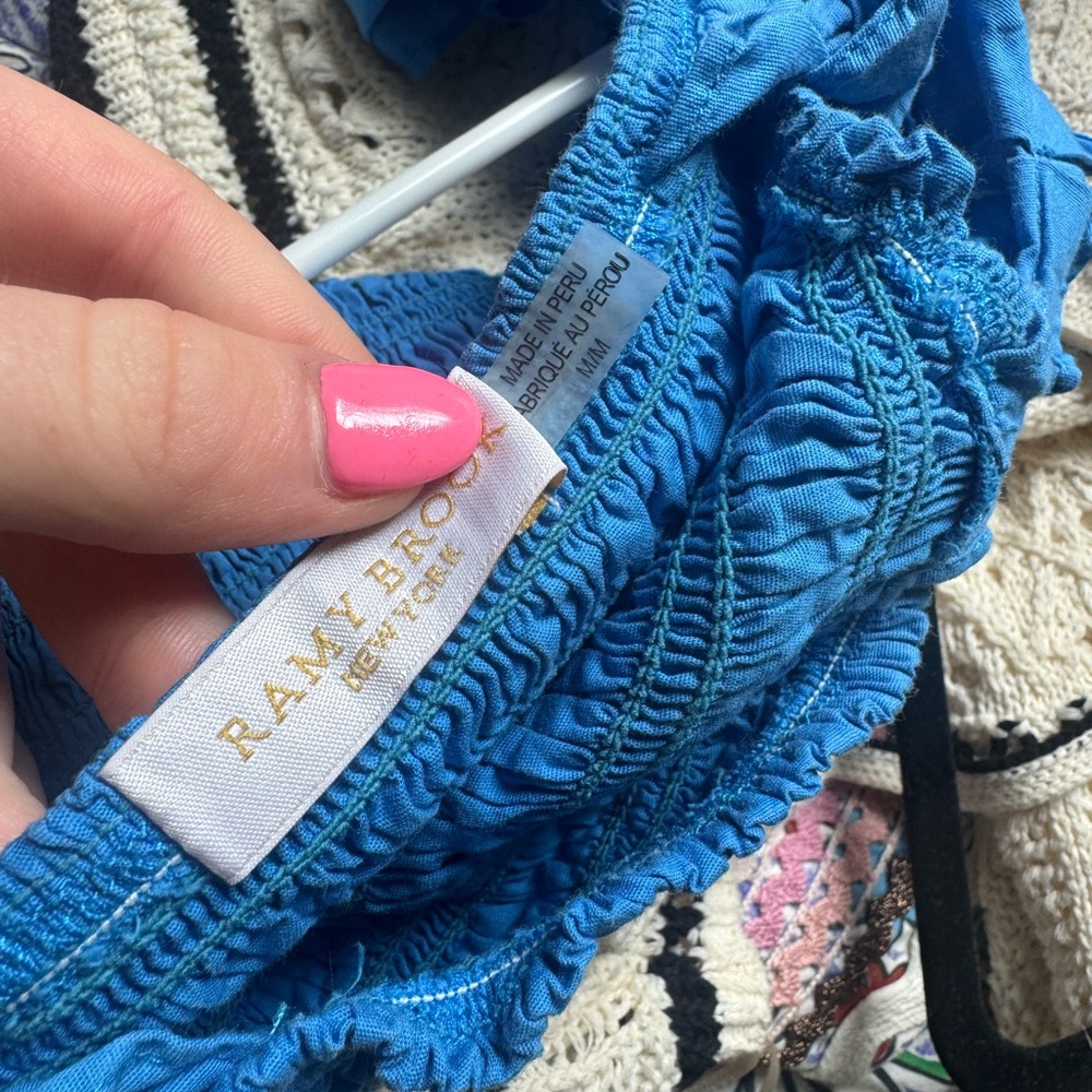 RAMY BROOK Blue Ruffled Women's Top - Picture 3 of 3